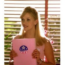 Elle Wodds with hot pink binder