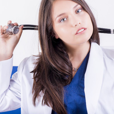 fashionable young woman doctor