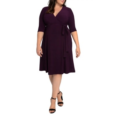 plus-size wrap dress