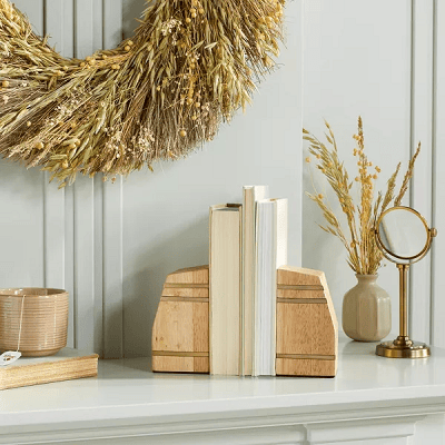 wooden bookends