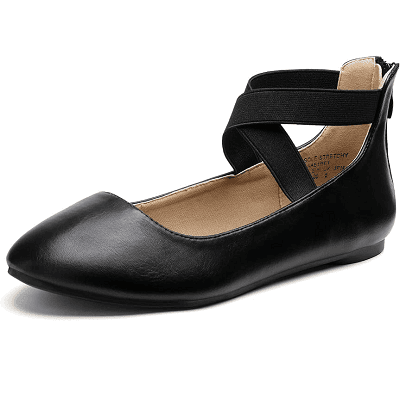 affordable strappy flat